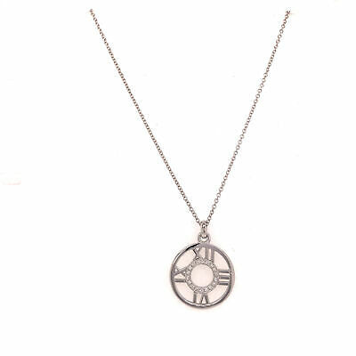 Tiffany & Co Atlas Diamond Circle Pendant Necklace