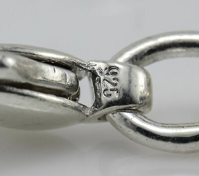 Vintage Tiffany & Co Sterling Silver Heart Tag Charm Bracelet 