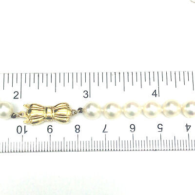 Mikimoto Pearl Strand 18K Yellow Gold Bow Clasp