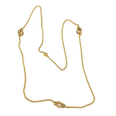 Garrad Jewel of Ocean Diamond Long Station Necklace 18K Yellow Gold