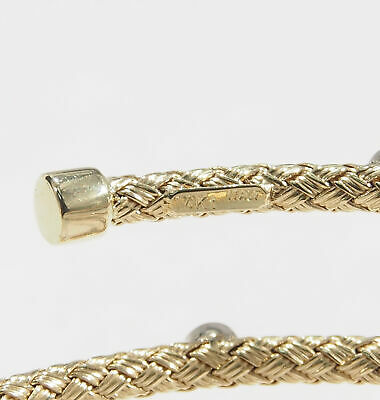 14K Diamond Bracelet Snake Coil Yellow Gold 0.70ctw
