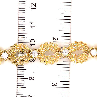 18K Hammerman Brothers Diamond Woven Link Bracelet Yellow Gold