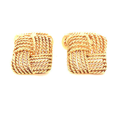 18K Cartier Cufflinks Yellow Gold
