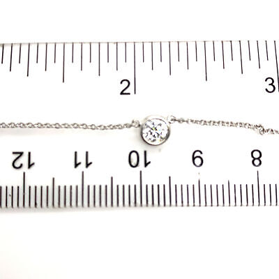 Tiffany & Co. Elsa Peretti Platinum Diamond Solitaire Pendant Necklace