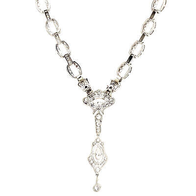 Platinum Diamond Y Necklace