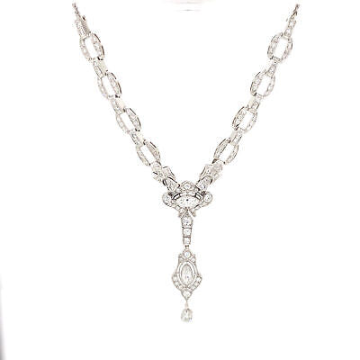 Platinum Diamond Y Necklace