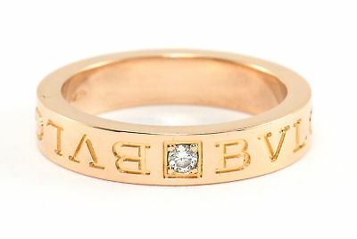 18K Bvlgari Diamond Ring Rose Gold
