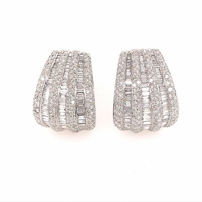 Platinum Diamond Earrings 8.32 carat total weight