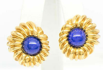 Tiffany & Co. 18K Yellow Gold Lapis Earrings