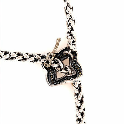 David Yurman Quatrefoil Lariat Necklace in Sterling Silver and 18K