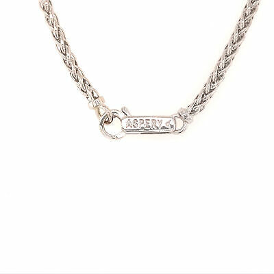 18K Asprey & Guldag Diamond Pendant and Necklace White Gold