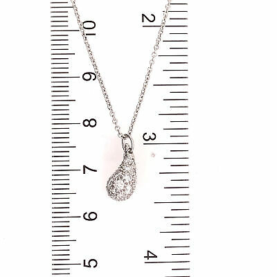 Platinum Tiffany & Co. Elsa Peretti Diamond Teardrop Necklace