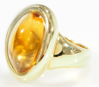 Vintage 18K Cartier Citrine Ring Yellow Gold