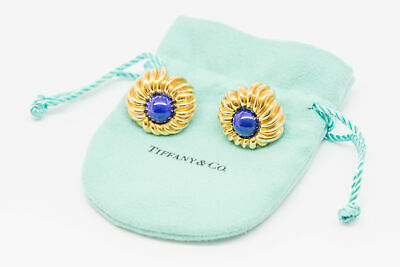 Tiffany & Co. 18K Yellow Gold Lapis Earrings