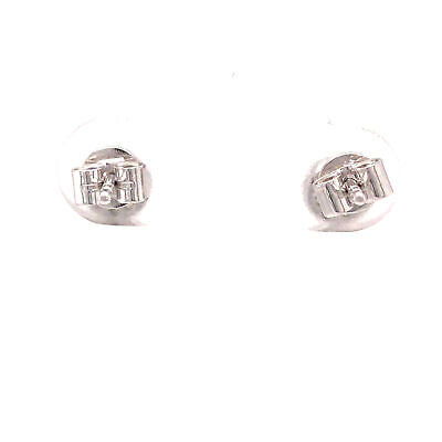 18K Diamond Cluster Earrings White Gold 0.39ctw