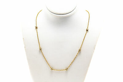 14K Diamond Cluster Necklace Yellow Gold