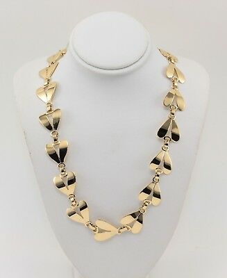 14K Tiffany & Co. Necklace Leaf Hearts Yellow Gold