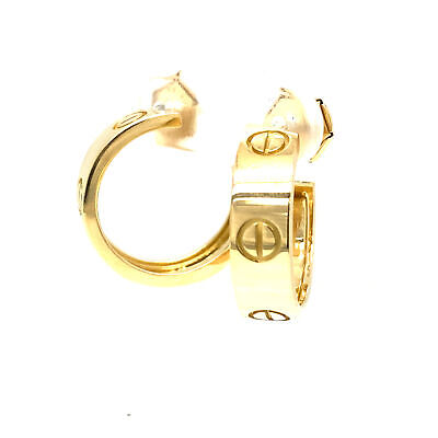 Cartier 18K Love Hoop Earrings Yellow Gold